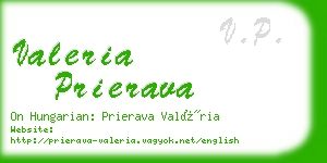 valeria prierava business card